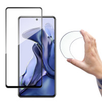 Скрийн протектор удароустойчив 5D FULL NANO FLEXIBLE GLASS мек за Samsung Galaxy S22 Plus 5G S906B с черен кант